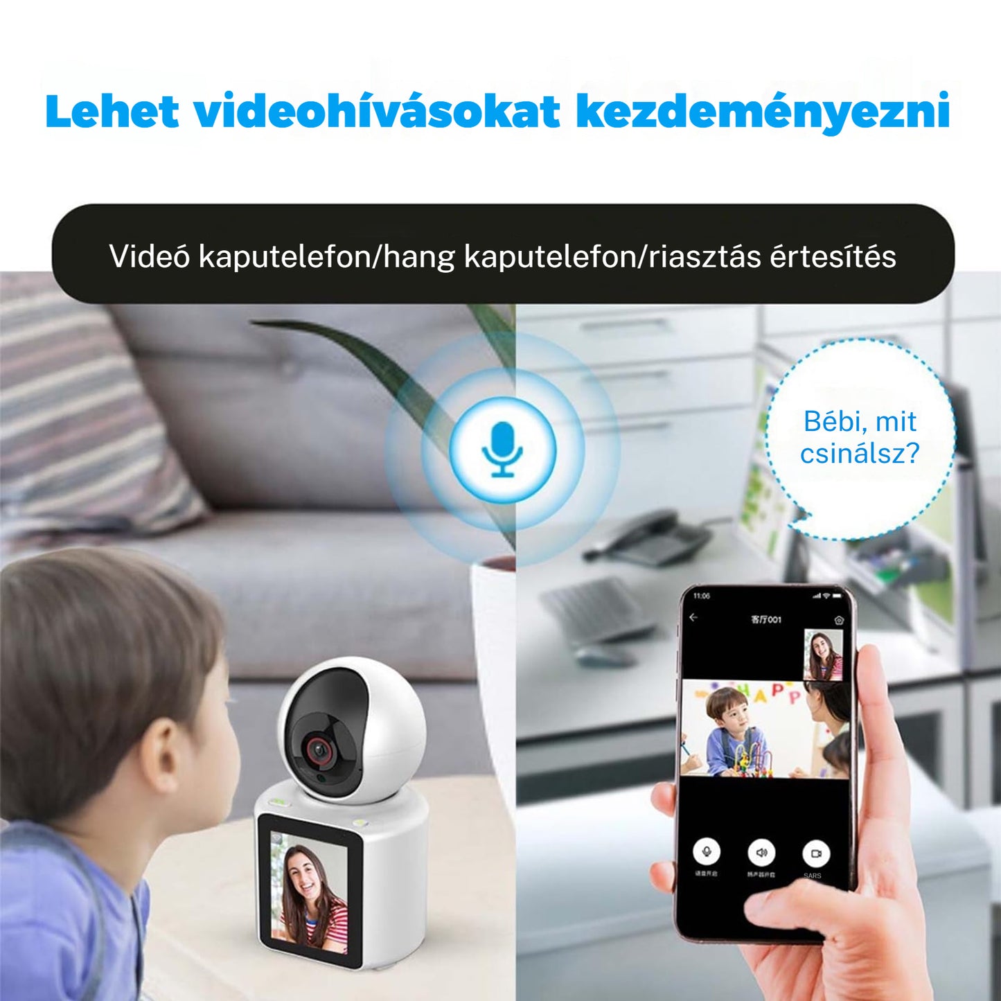 Ingyenes hívások SIM-kártya nélkül 🎉360°Smart biztonsági kamera 🤖 Intelligens kamerák hívásokhoz🔥🔥