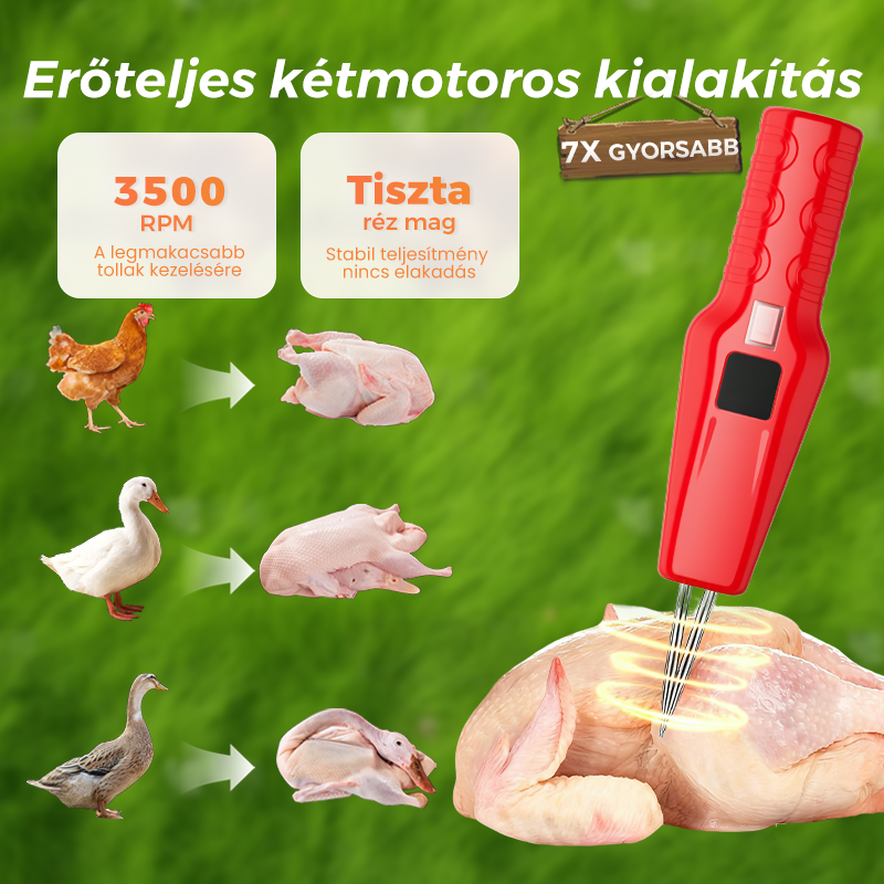 🦆🔥50% KEDVEZMÉNY KORLÁTOTT IDŐRE🔥 🐓 Elektromos baromfi tolltépő